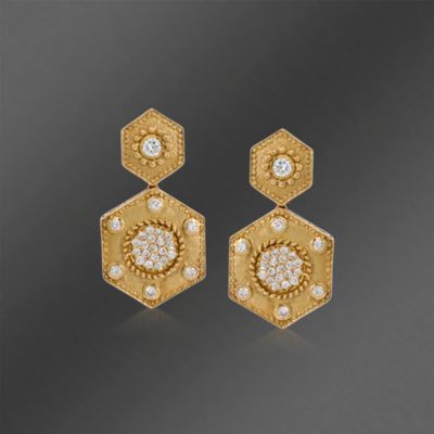 Charriol .51 ct. t.w. "Celtique" Diamond Earrings In 18kt Yellow Gold &mdash; Alt Image 1