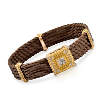 Charriol .62 ct. t.w. "Celtique" Diamond Bracelet In 18kt Yellow Gold. 7" &mdash; Alt Image 1