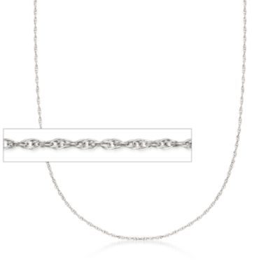 14kt White Gold 1mm Rope Chain Necklace &mdash; Alt Image 1