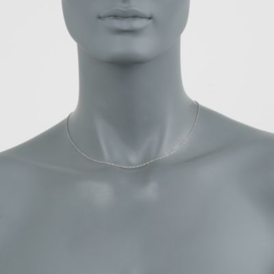 14kt White Gold 1mm Rope Chain Necklace &mdash; Alt Image 2