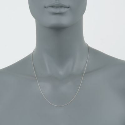 14kt White Gold 1mm Rope Chain Necklace &mdash; Alt Image 4