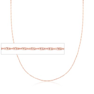 14kt Rose Gold .5mm Rope Necklace &mdash; Alt Image 1