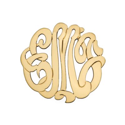 Women's 14kt Yellow Gold Script Monogram Slide Pendant &mdash; Alt Image 1