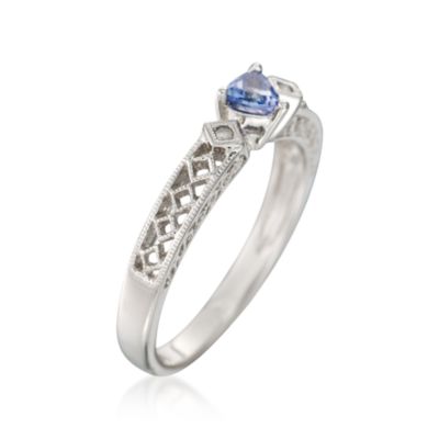 .25 ct. t.w. Tanzanite and Diamond Accent Ring in 14kt White Gold &mdash; Alt Image 2