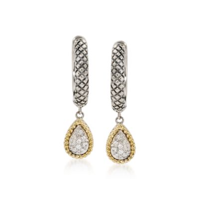 Andrea Candela 18kt Yellow Gold and Sterling Silver Diamond Accent Earrings &mdash; Alt Image 1
