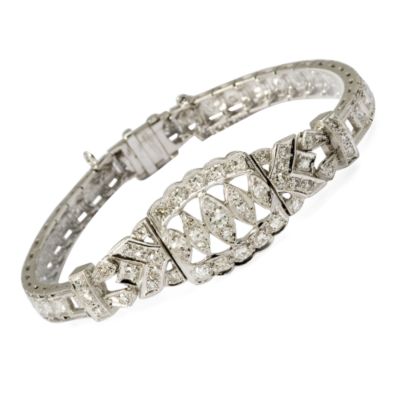 C. 1990 2.50 ct. t.w. Diamond Graduated Bracelet in Platinum &mdash; Alt Image 1