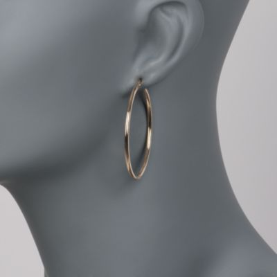 Roberto Coin 18kt Yellow Gold Hoop Earrings &mdash; Alt Image 2