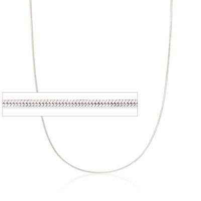 Sterling Silver 1mm Squared Snake Chain Necklace &mdash; Alt Image 1