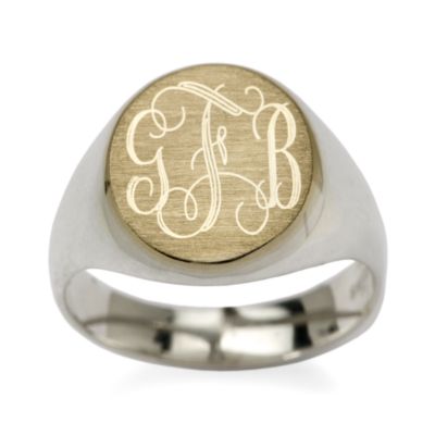 Two-Tone Signet Ring &mdash; Alt Image 1