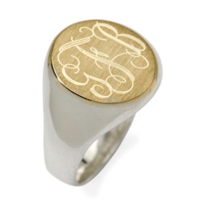 Two-Tone Signet Ring &mdash; Alt Image 2