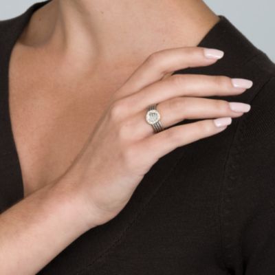 Charriol "Celtic Classique" Diamond Ring in 18kt Yellow Gold and Stainless. Size 7 &mdash; Alt Image 4