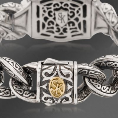 Scott Kay Men's Sterling Silver Skull Bracelet . 8.5" &mdash; Alt Image 2