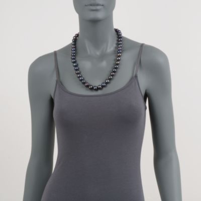 11-12mm Black Pearl Necklace With 14kt White Gold Clasp &mdash; Alt Image 5