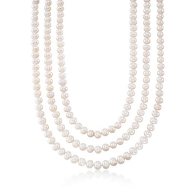 8-8.5mm Endless Cultured Pearl Necklace. 80" &mdash; Alt Image 1