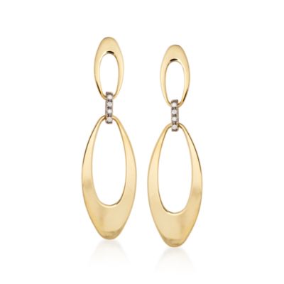 Roberto Coin "Chic & Shine" 18kt Two-Tone Gold Earrings With Diamond Accent &mdash; Alt Image 1