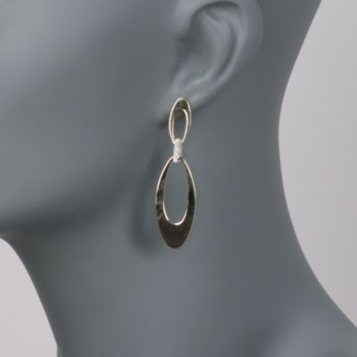 Roberto Coin "Chic & Shine" 18kt Two-Tone Gold Earrings With Diamond Accent &mdash; Alt Image 2