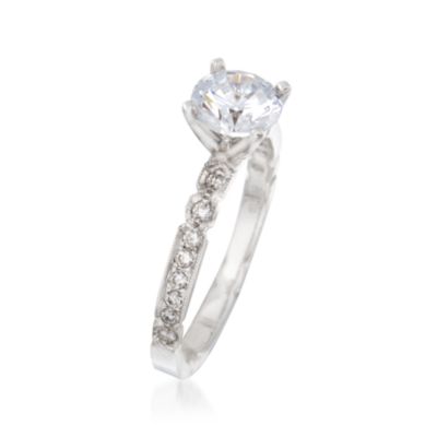 Simon G. .18 ct. t.w. Diamond Engagement Ring Setting in 18kt White Gold &mdash; Alt Image 2
