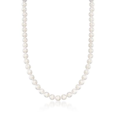 Mikimoto 6.5mm A1 Akoya Pearl Necklace With 18kt White Gold Clasp. 16" &mdash; Alt Image 1