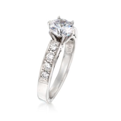 Simon G. .31 ct. t.w. Diamond Engagement Ring Setting in 18kt White Gold &mdash; Alt Image 2