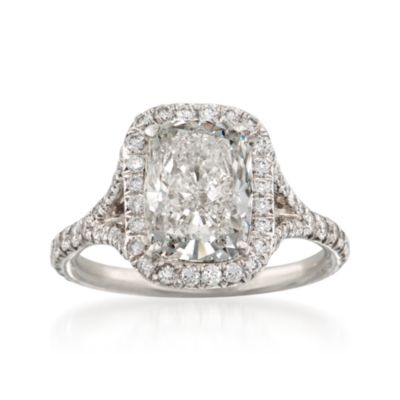 3.82 ct. t.w. Certified Diamond Engagement Ring in Platinum &mdash; Alt Image 1