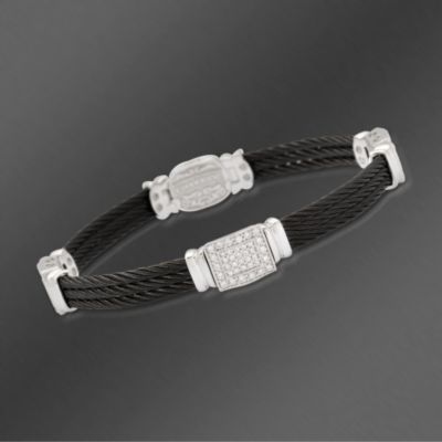 Charriol 1.15 ct. t.w. "Celtic" Diamond Bracelet In 18kt White Gold. 7" &mdash; Alt Image 1