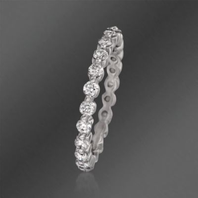 Ritani 1.08 ct. t.w. Diamond Eternity Band in 18kt White Gold. Size 7 &mdash; Alt Image 3
