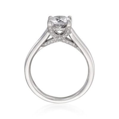 Ritani .14 ct. t.w. Diamond Engagement Ring Setting in 18kt White Gold &mdash; Alt Image 4