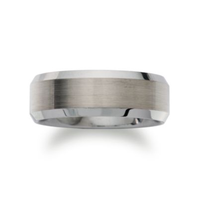 Men's 8mm Tungsten Carbide Wedding Ring &mdash; Alt Image 1