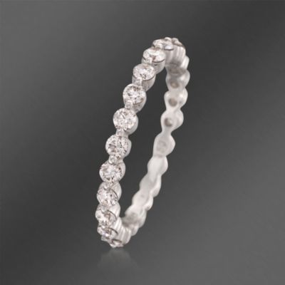 Ritani .77 ct. t.w. Round Diamond Wedding Ring in 18kt White Gold. Size 7 &mdash; Alt Image 3