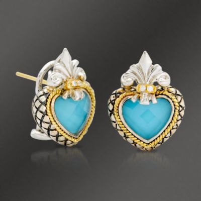 Andrea Candela Earrings With Diamond Accent in Sterling Silver and 18kt Yellow Gold  &mdash; Alt Image 1