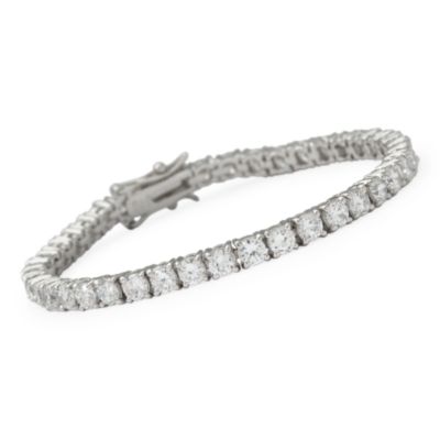 10.00 ct. t.w. CZ Tennis Bracelet in Sterling Silver 7" &mdash; Alt Image 1