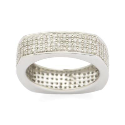 .85 ct. t.w. Pave Diamond Eternity Band Ring In Sterling Silver &mdash; Alt Image 1