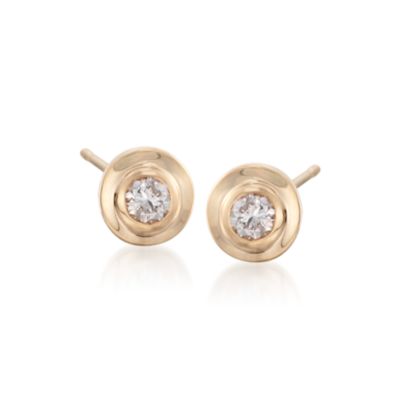 .25 ct. t.w. Diamond Bezel-Set Stud Earrings in 14kt Yellow Gold &mdash; Alt Image 1