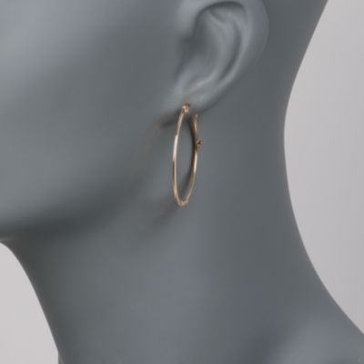 Roberto Coin 18kt Yellow Gold Hoop Earrings &mdash; Alt Image 2