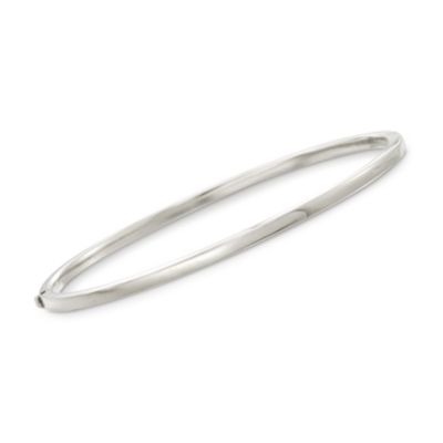 Roberto Coin 18kt White Gold Bangle Bracelet. 7" &mdash; Alt Image 1
