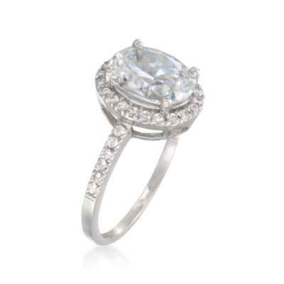 3.30 ct. t.w. CZ Ring in 14kt White Gold &mdash; Alt Image 3