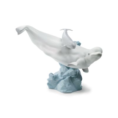 Lladro "Beluga With Calf"  &mdash; Alt Image 1
