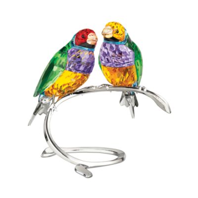 Swarovski Crystal Gouldian Finches - Peridot &mdash; Alt Image 1