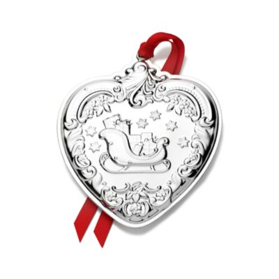 Wallace 2013 Annual Sterling Silver Grande Baroque Heart Ornament 22nd Edition &mdash; Alt Image 1