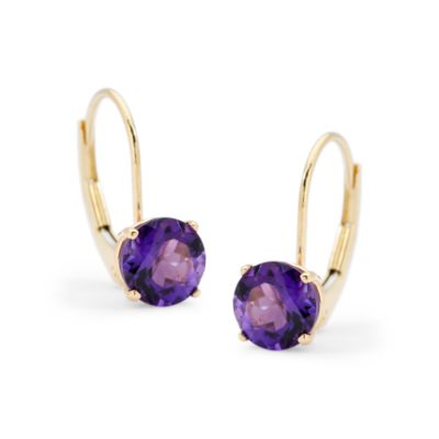 1.50 ct. t.w. Round Amethyst Earrings In 14kt Yellow Gold  &mdash; Alt Image 1