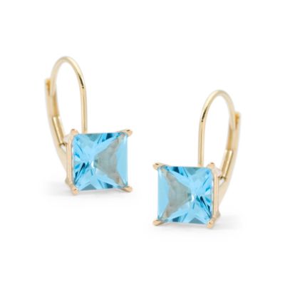 2.80 ct. t.w. Blue Topaz Earrings In 14kt Yellow Gold  &mdash; Alt Image 1