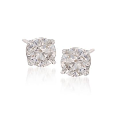 1.25 ct. t.w. Round Diamond Stud Earrings In 14kt White Gold &mdash; Alt Image 1
