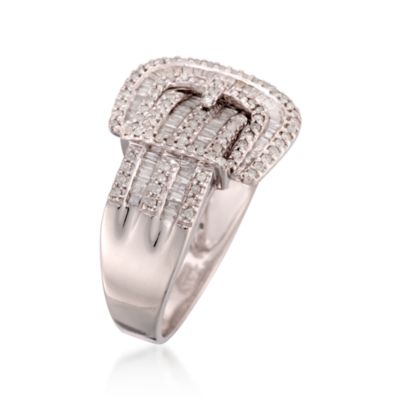 .70 ct. t.w. Diamond Buckle Ring in 14kt White Gold &mdash; Alt Image 3