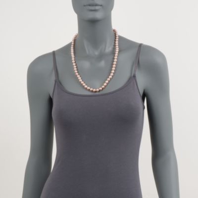 8-8.5mm Pink Pearl Necklace in 14kt Yellow Gold &mdash; Alt Image 5