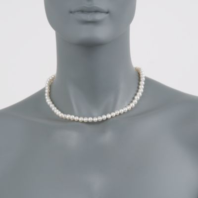 6-6.5mm Pearl Necklace With 14kt Yellow Gold Clasp &mdash; Alt Image 2