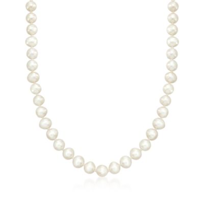 6.5-7mm Cultured Pearl Necklace With 14kt Yellow Gold Clasp. 18" &mdash; Alt Image 1