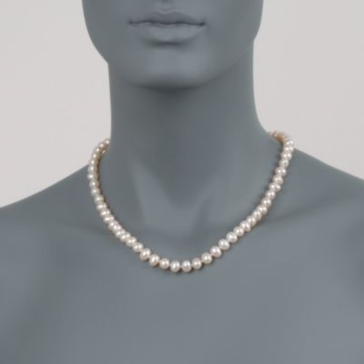 6.5-7mm Cultured Pearl Necklace With 14kt Yellow Gold Clasp. 18" &mdash; Alt Image 2