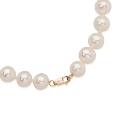 6.5-7mm Cultured Pearl Necklace With 14kt Yellow Gold Clasp. 18" &mdash; Alt Image 3