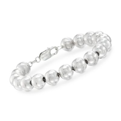Sterling Silver 10mm Bead Bracelet &mdash; Alt Image 1
