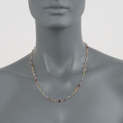 18.30 ct. t.w. Multi-Gem Necklace in 14kt Yellow Gold. 18" &mdash; Alt Image 3